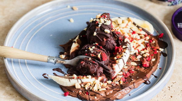 Banana Split with Açaí Sorbet