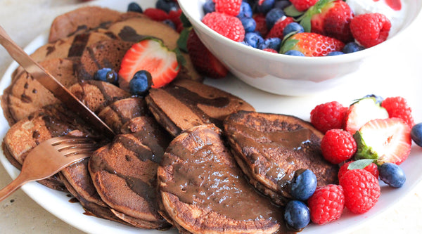 Choc Raspberry Protein Pancakes