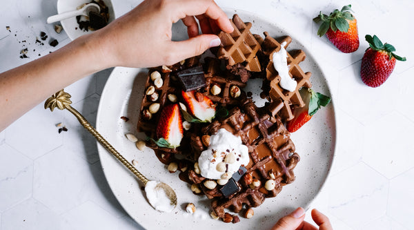 Choc Hazelnut Protein Waffles