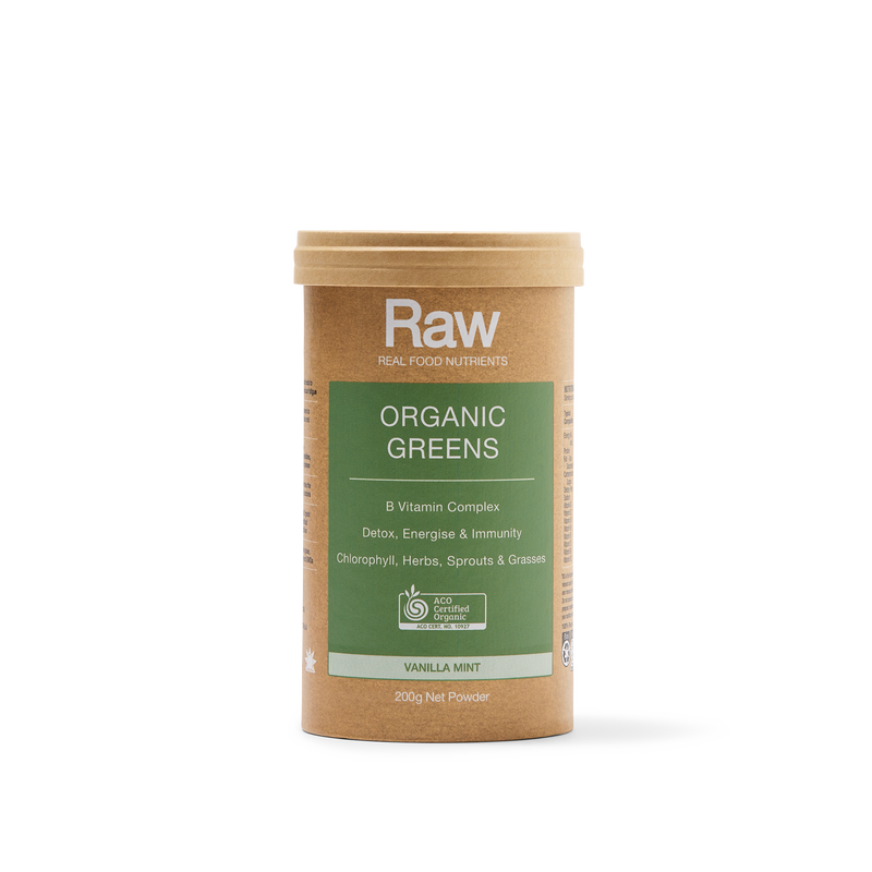 Raw Real Food Nutrients Organic Greens Vanilla Mint
