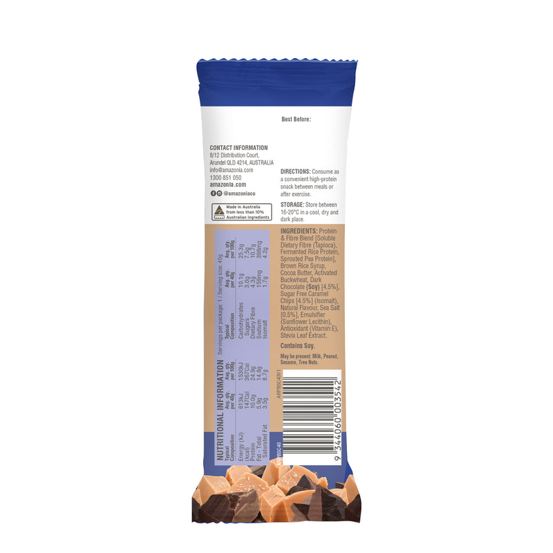 Raw Plant Protein Bars Salted Caramel Choc Crisp - 10 Pack