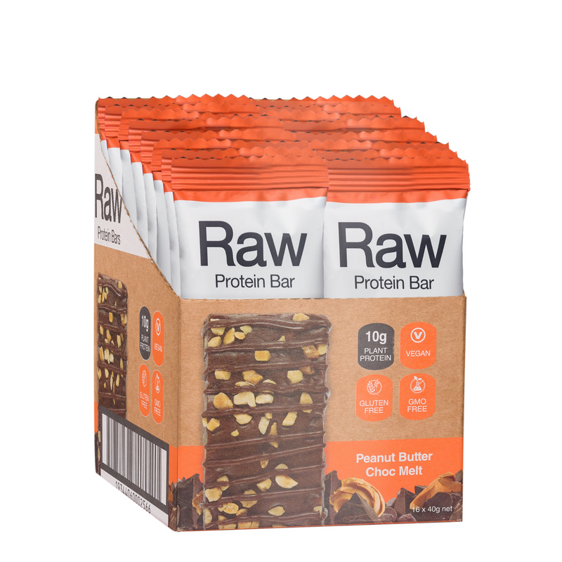 Raw Plant Protein Bars Peanut Butter Choc Melt - 10 Pack