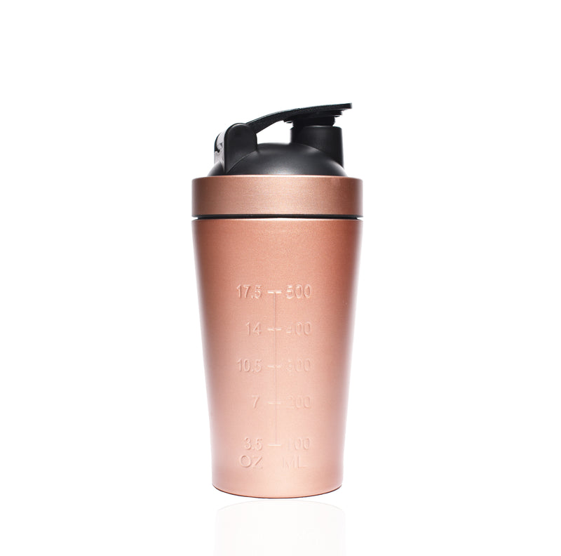 Raw Stainless Steel Shaker Rose Gold 500ml