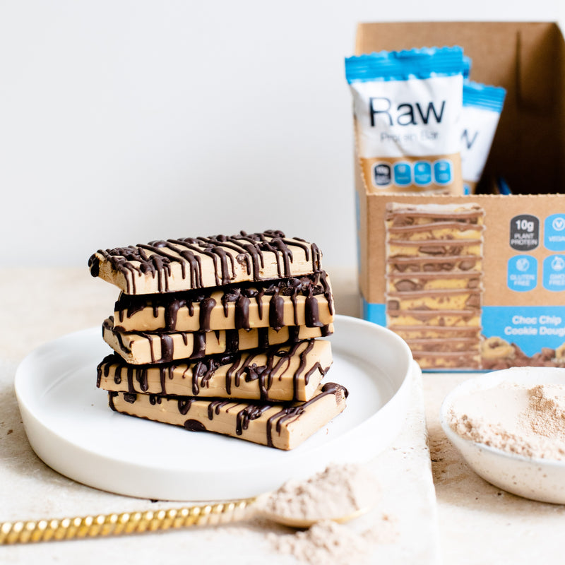 Raw Plant Protein Bars Choc Chip Cookie Dough - 10 Pack